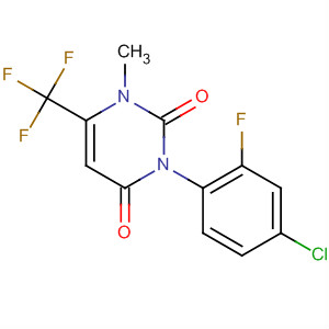 2,4(1H,3H)-Pyrimidinedione,3-(4-chloro-2-fluorophenyl)-1-methyl-6-(trifluoromethyl)-结构式