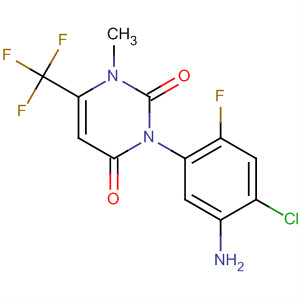 2,4(1H,3H)-Pyrimidinedione,3-(5-amino-4-chloro-2-fluorophenyl)-1-methyl-6-(trifluoromethyl)-结构式