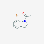 Structure of 1-(7-bromo-2,3-dihydroindol-1-yl)ethanone