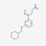 Structure of (1r)-3-amino-1-[3-(cyclohexylmethoxy)phenyl]propan-1-ol