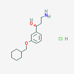 (1r)-3-amino-1-[3-(cyclohexylmethoxy)phenyl]propan-1-ol;hydrochloride结构式