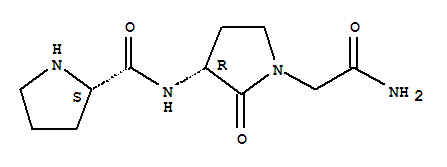 1-Pyrrolidineacetamide,2-oxo-3-[(2-pyrrolidinylcarbonyl)amino]-, [R-(R*,S*)]-结构式