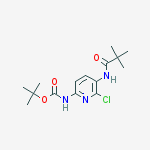 Structure of Tert-butyl N-[6-chloro-5-(2,2-dimethylpropanoylamino)pyridin-2-yl]carbamate