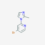 Structure of 4-bromo-2-(2-methylimidazol-1-yl)pyridine