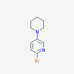 Structure of 2-bromo-5-piperidin-1-ylpyridine