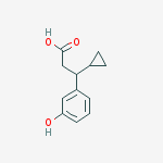 3-cyclopropyl-3-(3-hydroxyphenyl)propanoic acid结构式