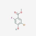 METHYL 5-BROMO-2-FLUORO-4-HYDROXYBENZOATE结构式