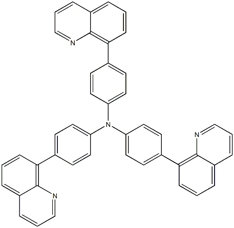 4-(8-喹啉基)-N,N-二[4-(8-喹啉基)苯基]苯胺结构式