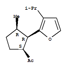 Structure of 1-[(1S)-3α-Methyl-2α-(3-isopropylfuran-2-yl)cyclopentan-1α-yl]ethanone