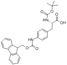 Structure of BOC-PHE(4-NHFMOC)-OH