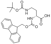 Structure of FMOC-D-DAB(FMOC)-OH