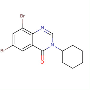 4(3H)-Quinazolinone, 6,8-dibromo-3-cyclohexyl-结构式