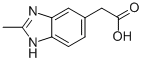 Structure of 1H-Benzimidazole-6-aceticacid, 2-methyl-