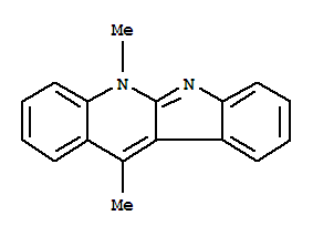 Structure of 5H-Quinindoline, 4,11-dimethyl-