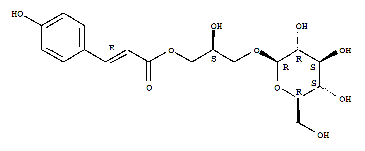Structure of (E)-3-(4-Hydroxyphenyl)propenoic acid (2S)-3-(β-D-glucopyranosyloxy)-2-hydroxypropyl ester