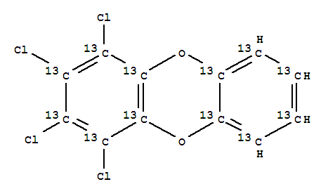 Structure of 13C12H4Cl4O2