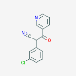 Structure of 2-(3-CHLOROPHENYL)-2-CYANO-1-(3-PYRIDINYL)-1-ETHANONE