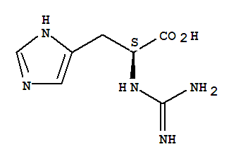 Structure of 1-guanidino-2-(4-imidazole)propionic acid