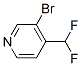 Structure of PYRIDINE,3-BROMO-4-(DIFLUOROMETHYL)-