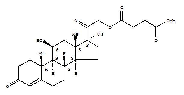 Structure of methyl 11,17,20-trihydroxy-3-oxopregn-4-en-21-yl butanedioate