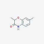 2,7-Dimethyl-2,4-dihydro-1,4-benzoxazin-3-one结构式
