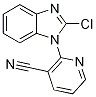 Structure of 2-(2-Chloro-benzoiMidazol-1-yl)-nicotinonitrile, 98+% C13H7ClN4, MW: 254.68
