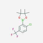 Structure of 2-[2-chloro-5-(trifluoromethyl)phenyl]-4,4,5,5-tetramethyl-1,3,2-dioxaborolane