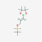 Structure of (E)-3-(tert-ButyldiMethylsilyloxy)propene-1-yl-boronic acid pinacol ester 97%