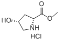 Structure of D-Proline, 4-hydroxy-, methyl ester, hydrochloride (1:1), (4R)-
