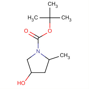 Structure of 1-Pyrrolidinecarboxylic acid, 4-hydroxy-2-methyl-, 1,1-dimethylethylester, (2S,4R)-