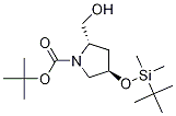 Structure of (2S,4R)-1-Boc-4-(tert-butyldiMethylsilyloxy)-2-(hydroxyMethyl)pyrrolidine