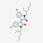 6-溴-3-[6-溴-1-(2-乙基己基)-1,2-二氢-2-氧代-3H-吲哚-3-亚基]-1-(2-乙基己基)-1,3-二氢-2H-吲哚-2-酮结构式