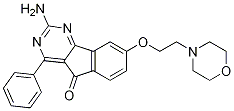 Structure of 2-amino-8-(2-morpholinoethoxy)-4-phenyl-5H-indeno[1,2-d]pyrimidin-5-one