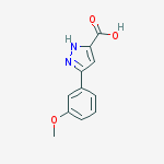 Structure of 5-(3-methoxyphenyl)-1H-Pyrazole-3-carboxylic acid