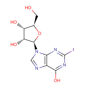 Structure of Inosine, 2-iodo-