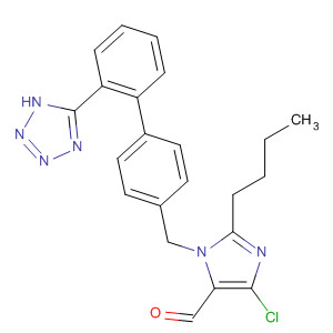 Structure of 1H-Imidazole-5-carboxaldehyde,2-butyl-4-chloro-1-[[2'-(1H-tetrazol-5-yl)[1,1'-biphenyl]-4-yl]methyl]-