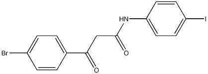 Structure of 3-(4-bromophenyl)-N-(4-iodophenyl)-3-oxopropanamide