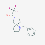Structure of Ethanone, 2,2,2-trifluoro-1-[1-(phenylmethyl)-1,7-diazaspiro[4.4]non-7-yl]-