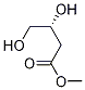 Structure of Butanoic acid, 3,4-dihydroxy-, methyl ester, (3R)-