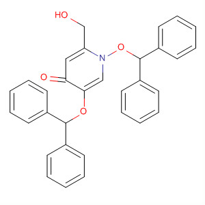 4(1H)-Pyridinone, 1,5-bis(diphenylmethoxy)-2-(hydroxymethyl)-结构式