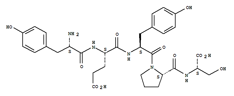 Structure of cholecystokinin precursor C-terminal pentapeptide