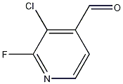 3-Chloro-2-fluoropyridine-4-carboxaldehyde结构式