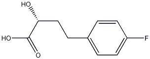 Structure of Benzenebutanoic acid, 4-fluoro-.alpha.-hydroxy-, (.alpha.R)-