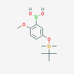 5-(t-Butyldimethylsilyloxy)-2-methoxyphenylboronic acid结构式