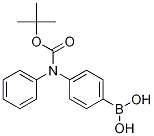 4-(T-BOC-(PHENYL)AMINO)PHENYLBORONIC ACID 95%结构式