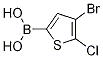 4-BROMO-5-CHLOROTHIOPHENE-2-BORONIC ACID 96%结构式