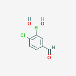 Structure of (2-Chloro-5-formylphenyl)boronic acid