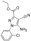 Structure of ETHYL 5-AMINO-1-(2-CHLOROPHENYL)-4-CYANOPYRAZOLE-3-CARBOXYLATE 98%