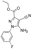Structure of Ethyl 5-amino-4-cyano-1-(3-fluorophenyl)-1H-pyrazole-3-carboxylate