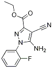 Structure of Ethyl 5-amino-4-cyano-1-(2-fluorophenyl)-1H-pyrazole-3-carboxylate